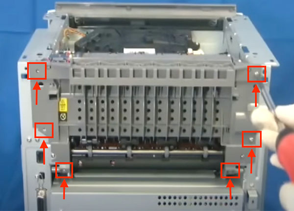 STEP TWENTY-ONE: INSTALLING EXIT GUIDE ASSEMBLY - SUBSTEP B