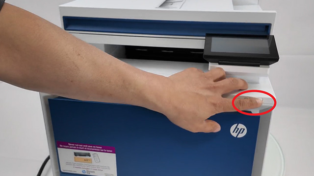 turning printer on for hp 4201, 4301