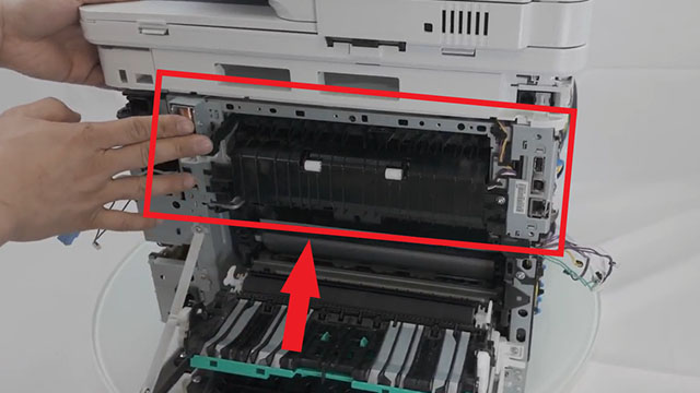 installing the new fuser on a hp m452