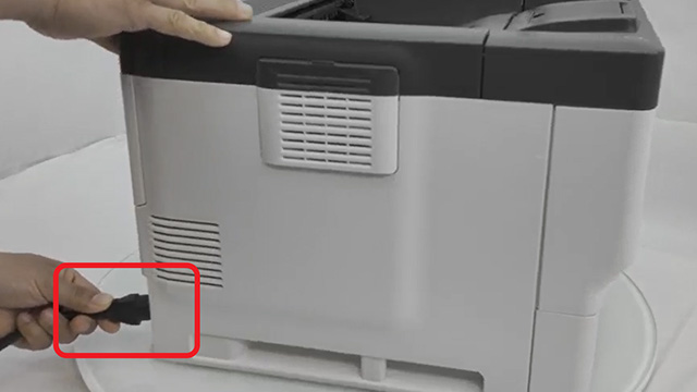 reconnecting power to ricoh p501 printer