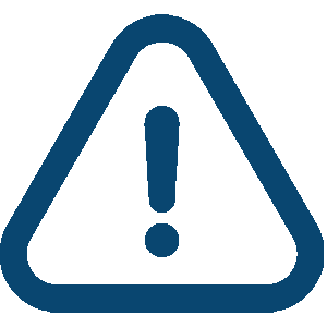 Warning triangle icon with exclamation mark