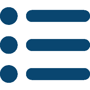 Icon of a bulleted list representing parts catalog