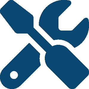 Icon of crossed tools representing repair manuals