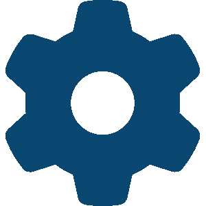 Gear icon representing troubleshooting manuals