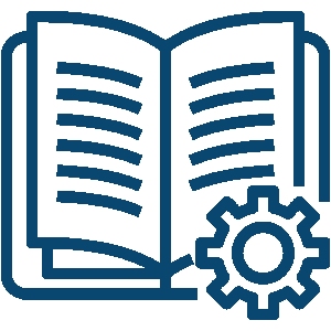 Manual or guide icon representing documentation or instructions