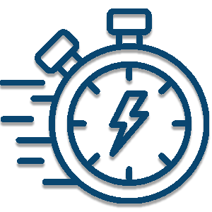 Stopwatch indicating fast performance